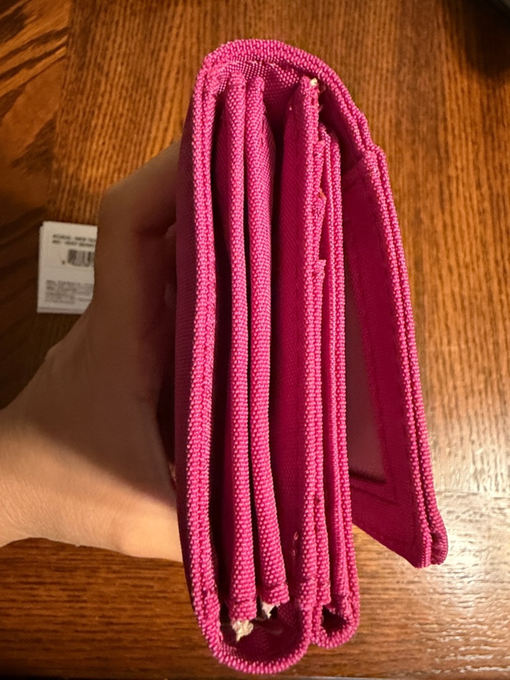 Kipling Hot Pink Canvas Fold Wallet - Picture 4 of 10